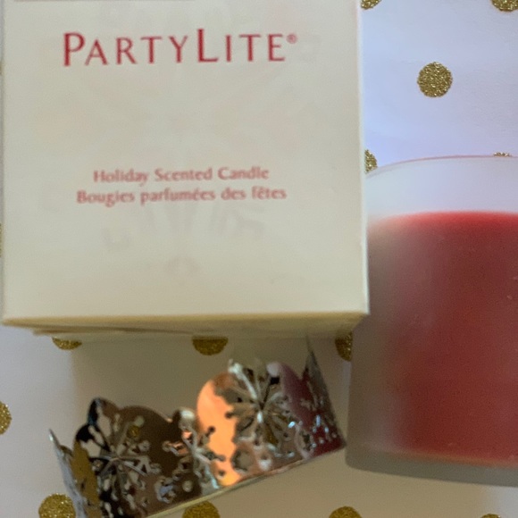 PartyLite Poinsetta Musk Decorative reusable base Rare Collectible Holiday NIB - Picture 7 of 7